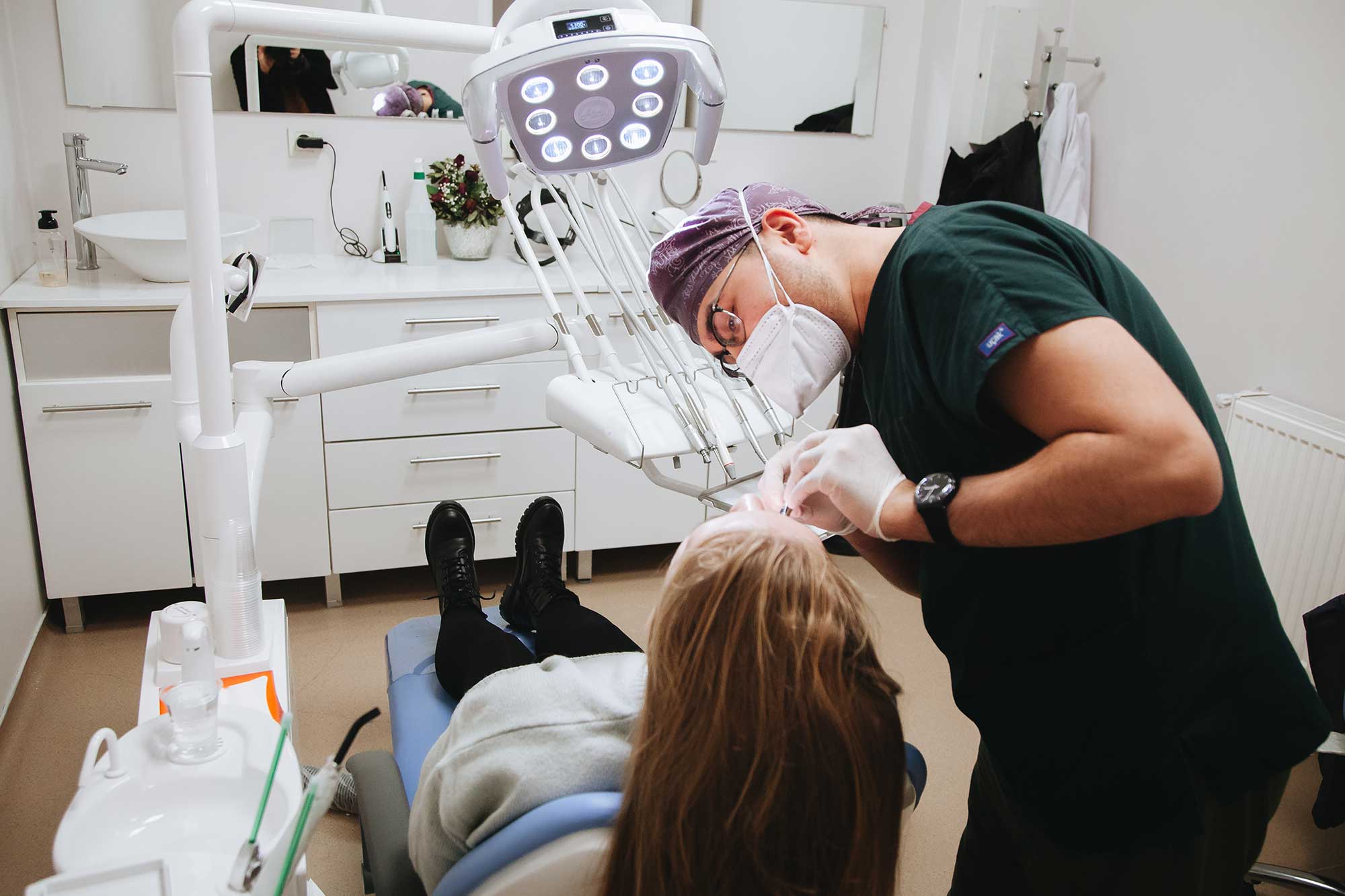 dentist working on a patient